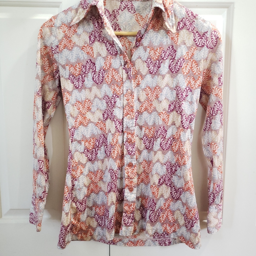 VINTAGE 70'S Disco style shirt sz S/M